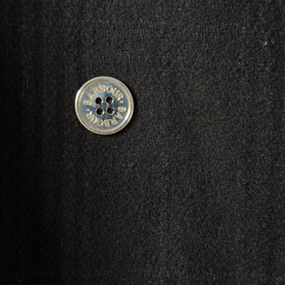 100% Wool Barbour Navy and Gray Plaid Lined Jacket with Label Detail - Picture 4 of 16